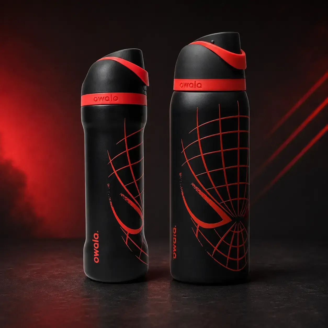Owala SpiderMan Insulated Water Bottle 24oz & 32oz, Leakproof BPA-Free Stainless Steel Sports Bottle with Straw Lid, Reusable Travel Tumbler for School, Gym & Gifts