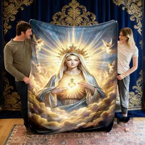 African Queen Gold Headdress Portrait Flannel Blanket - Premium Flannel Material Luxury Fashion Art Print Throw for Women Bedroom Sofa Living Room Office Travel Camping Mother's Day Valentine's Day Birthday Christmas Gift