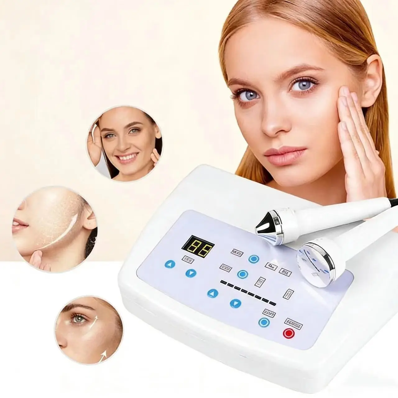 Ultrasonic Facial Tightening Beauty Instrument, High Frequency Face Massager Lifting Skin Spot Removal Skincare Tool, Face Lifting Device, Facial Beauty Machine, Facial Tools, Beauty Devices