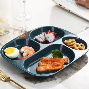 1PC Dinner Plate, Fat Reduction Quantitative Dinner Plate, Pastry Plate, Food Dispatch Disk, Family Kitchen Dormitory Canteen, Kitchen Supplies, Tableware Accessories