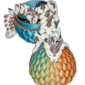 Cat Articulating Dragon 3D-Printed Fully Flexible Poseable Fantasy Creature for Cat Lovers & Dragon Fans Vibrant Color Options High-Quality PLA Material Perfect Gift for Fantasy Enthusiasts