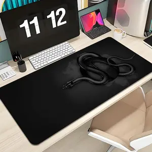 The snake Jormangand that surrounds the world in myths and legends Mouse Pad Design XXL 1000×500mm 900×400mm 800×400mm 600x300mm Large Gaming Mouse Pad - Extended, Thick, Non-Slip Rubber Base Desk Mat with Precision Stitched Edges - Washable Large DeskPad