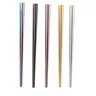 5 Pairs Metal Chopsticks Reusable Dishwasher Safe 304 Stainless Steel Chopsticks Set 8.8 Inch Lightweight Chopsticks Stainless Steel for Sushi Noodles Kitchen Dining Dinnerware Kitchenware