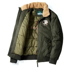 New winter men's aviator jacket casual High-quality men's coat winter coat Batman jacket Thickened warm Parker coat 5XL