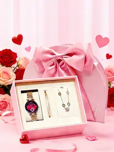 Mother's Day Gift Elegant Fashion Women's Watch, Luxury Ladies' Wristwatch, Modern Fashionable Wristwatch, New Year Gift, Four-Leaf Clover Diamond Dial, Waterproof, Scratch-Resistant, Adjustable Strap