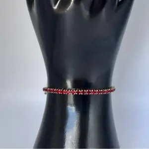 Brazalete 476 elgado en color rojo unisex gold plated Trendy Jewelry Handmade Fashion Accessory Cadna Con Pendiente Unisex