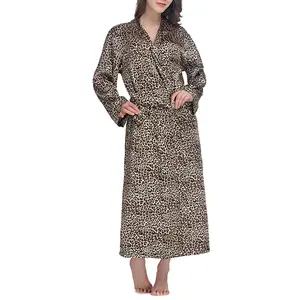 Marsgoo Women's Long Classic Satin Kimono Lounge Bathrobe Robe
