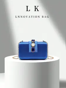 Luxurious Blue Rhinestone Sequin Handbag for Women, Elegant Beaded Evening Bag, Perfect for Formal Events, Ideal Gift for Ladies