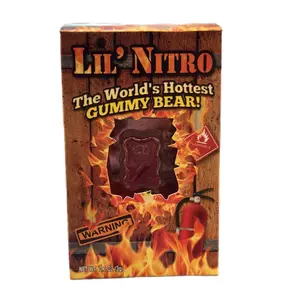 Lil’ Nitro The World’s Hottest Gummy Bear Spicy Snack Candy 9 Million Scoville Units Challenge-Worthy Food Gift for Heat Lovers