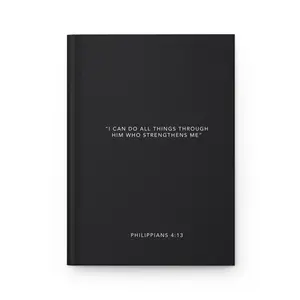 Bible Verse Hardcover Journal PHILIPPIANS 4:13