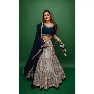 Multicolor Sequins Lehenga Set