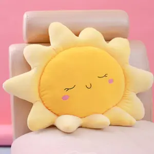 Flower Floor Pillow Sun Shape Cushion Cute Seating Pad Oversized Throw Pillow Cute Sun Plush Toy, Home Decoration Gift for Kids Girls Women 58 cm / 22.8 inch