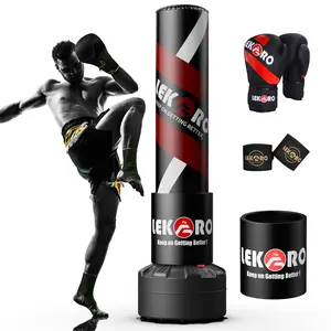Freestanding Punching Bag with Gloves – Heavy Duty Boxing Bag Stand for Adults & Kids, Home Gym Kickboxing Training