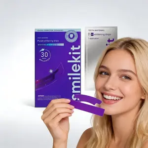 14 Pairs Purple Teeth Whitening Strips, Teeth Brightener Strips, Teeth Brightening, Mint Flavor, 18% Pap Tooth Whitening, Paraben Free, Single Item Pack, Fda Registered