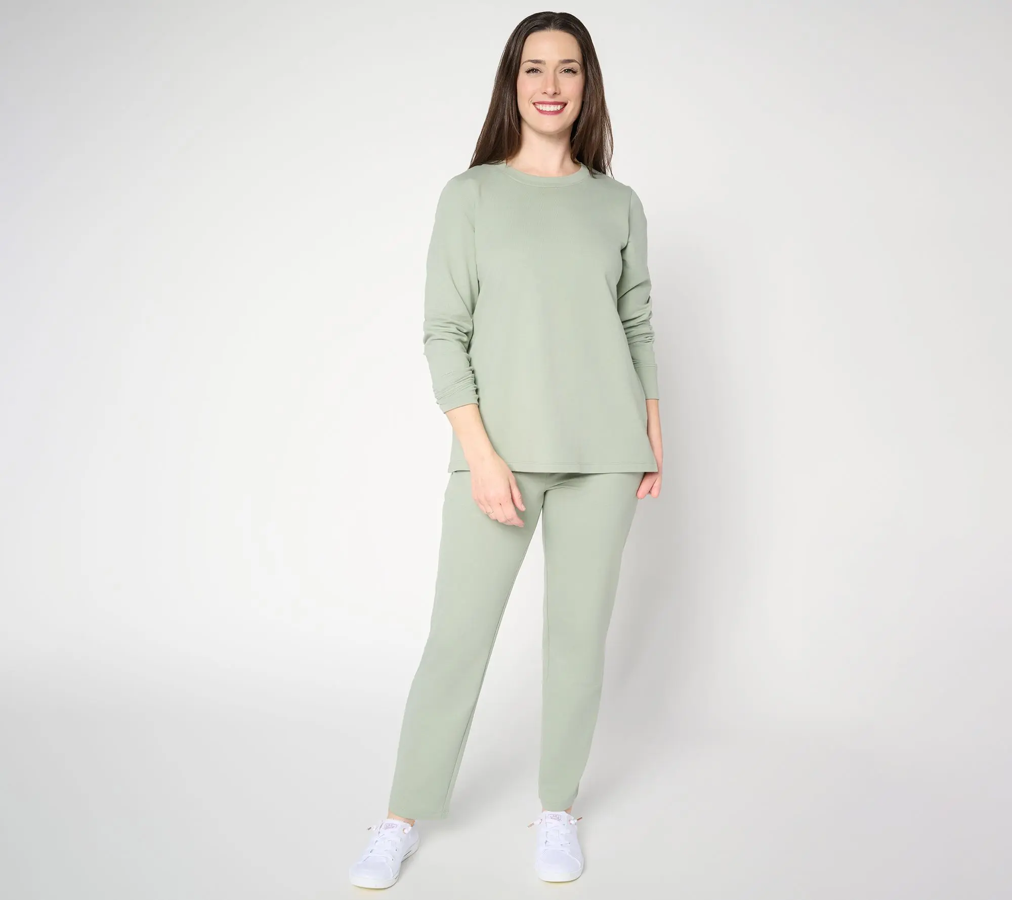 Denim & Co. Regular EasyWear French Terry Top & Pant Set
