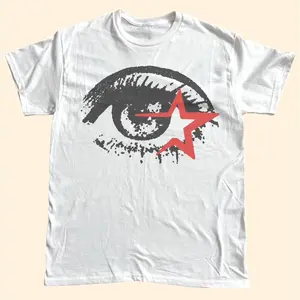 Eye Star Graphic Baby Tee – Y2K Celestial Aesthetic Top