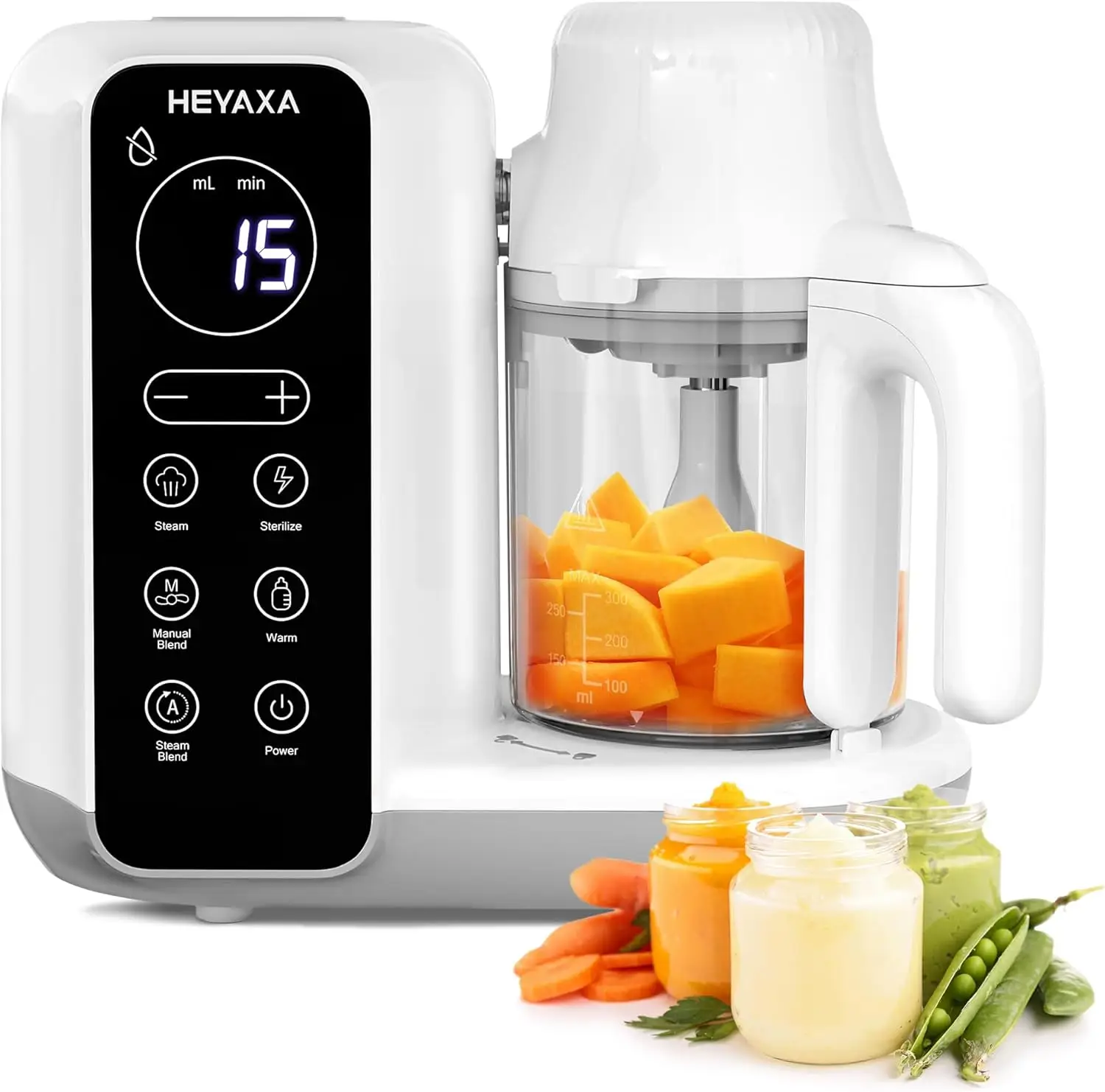 Baby Food Maker, Baby Food Processor with Automatic Cooking & Grinding, Food Steamer Puree Blender with Self-Cleaning Function baby food