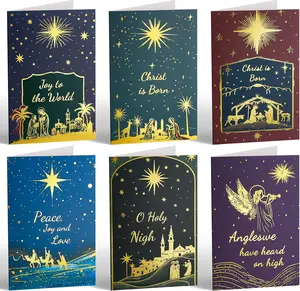 Boxed Religious Christmas Cards with Envelopes - Blank inside Christian Christm STYPOP