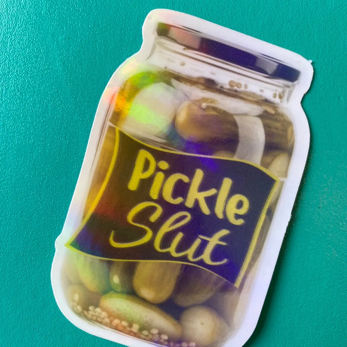 Pickle Slut Sticker - Funny Pickle Jar Water Bottle or  Laptop Sticker