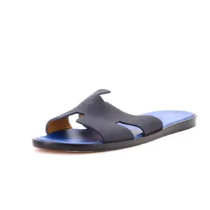 Pre-owned Hermes Men's Izmir Slide Sandals Leather by Rebag