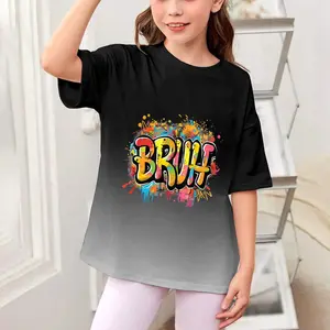 Boys Bruh Meme Funny Saying Teens Graffiti Aesthetic Kids T-Shirt