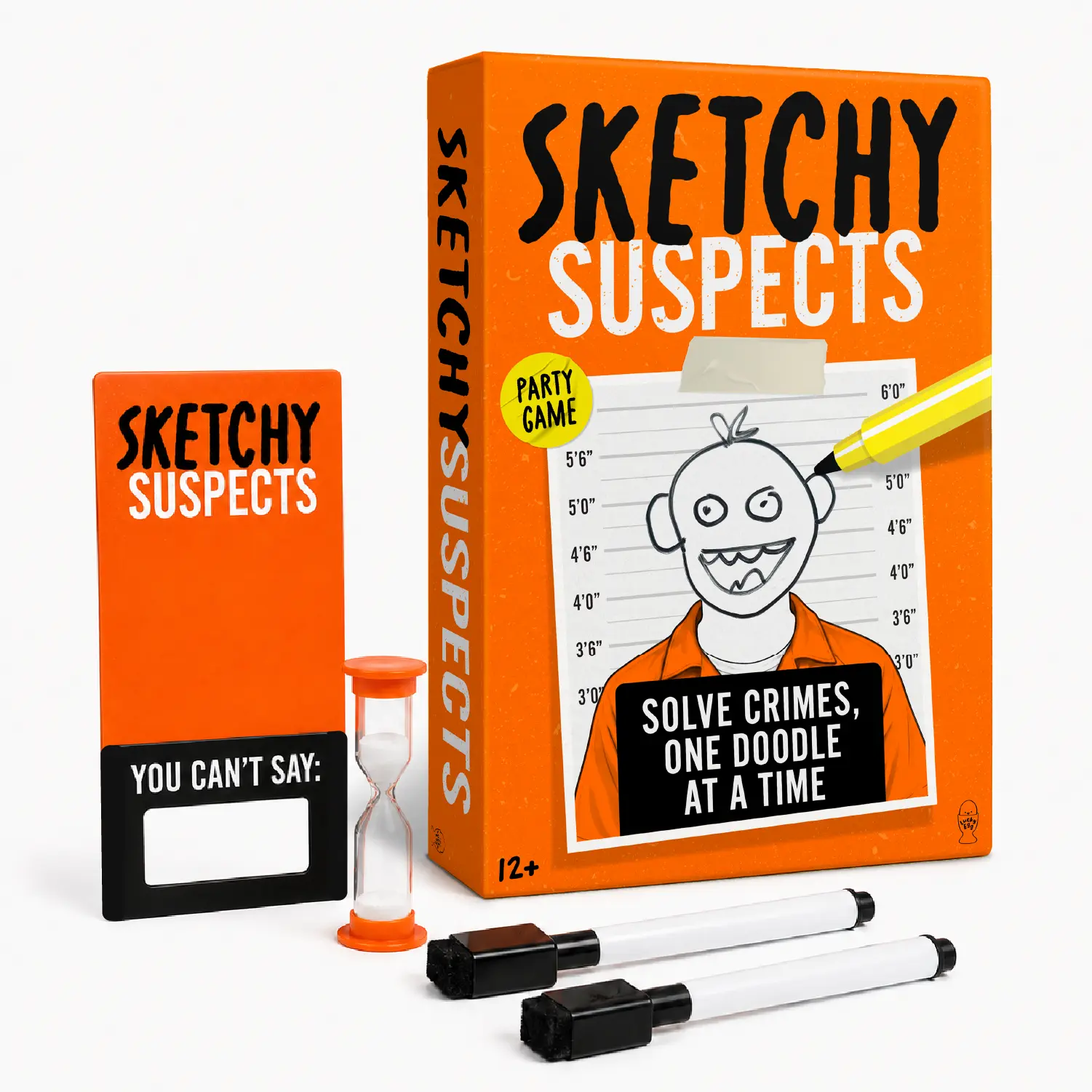 Sketchy Suspects – The Hilarious Police Sketch Party Game - Draw Criminals From Terrible Descriptions - Ages 12+ - 2+ Players - By the Creators of Grab the Mic & Sorry What