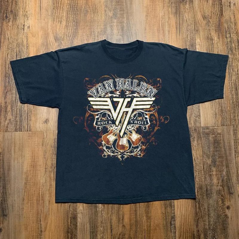 [SALE UP TO 30%] Van Halen 1978 Rock N Roll Logo Black Tshirt Size S-5XL Unisex Shirt Made Using 100% US Cotton, Design & Printed In The USA.