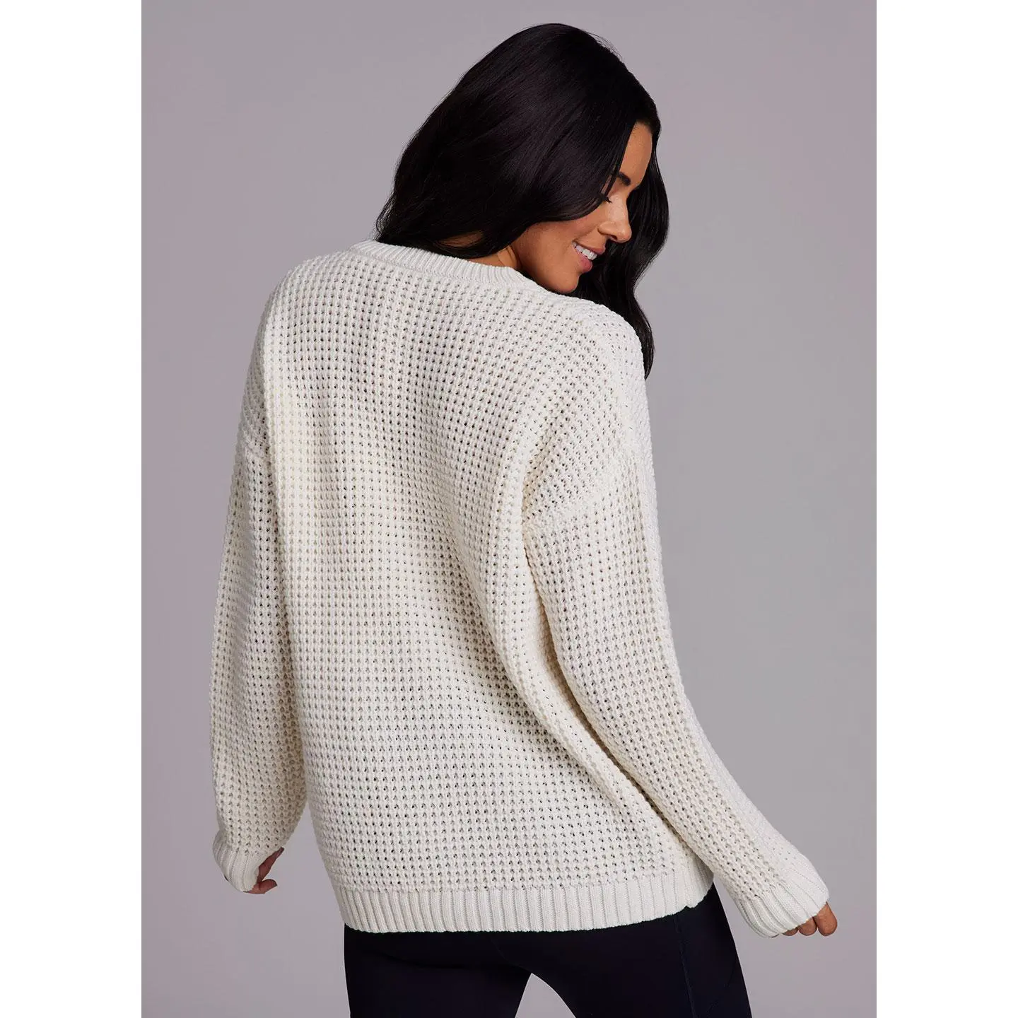 RBX Active Women's Open Stitch Perfect Morning Tunic Sweater
