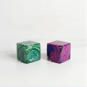 Mini 3cm Marble Squishy Cube for Silent Stress Relief, Pocket Size Sensory Fidget Toy for One-Hand Squeeze, Aesthetic School & Office Desk Toy
