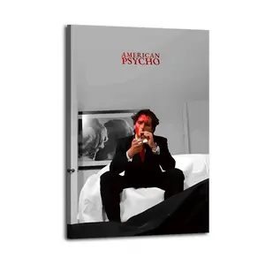 American Psycho Patrick Bateman Portrait Canvas Painting Oil Painting Wall Art Canvas Poster Decorative Painting Corridor Decoration Home