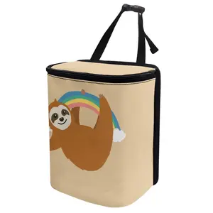Car Trash Can Portable Auto Garbage Bin Multifunctional Vehicle Interior Accessories with Adjustable Straps Universal Fit Truck SUV Sedan