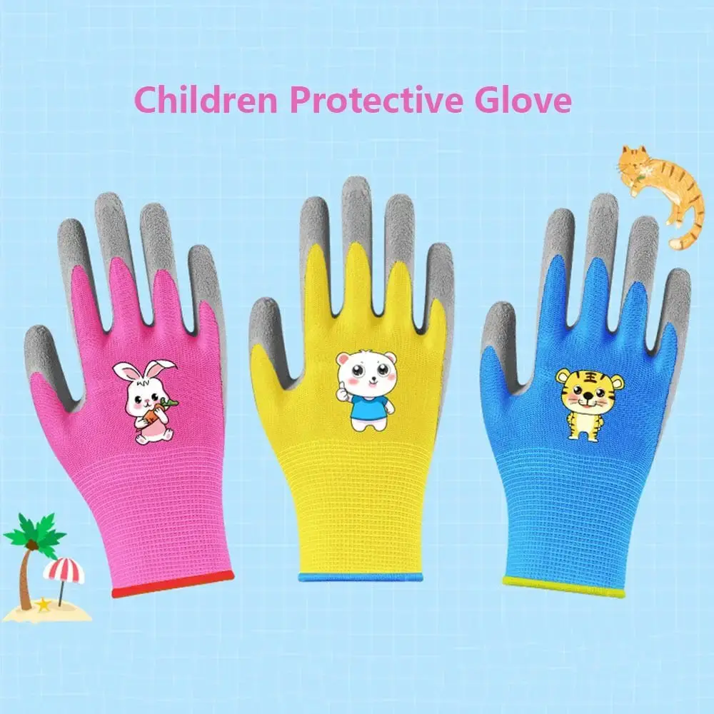 Kids Waterproof Gardening Gloves - Non-Slip Protective Gloves for Outdoor Yardwork Tasks