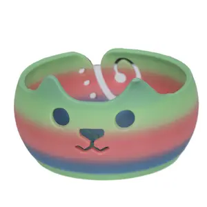 Bowl Cat Yarn Bowl - Knitting Bowl for Yarn Lovers Cute & Functional Gift with Fun Cat Design