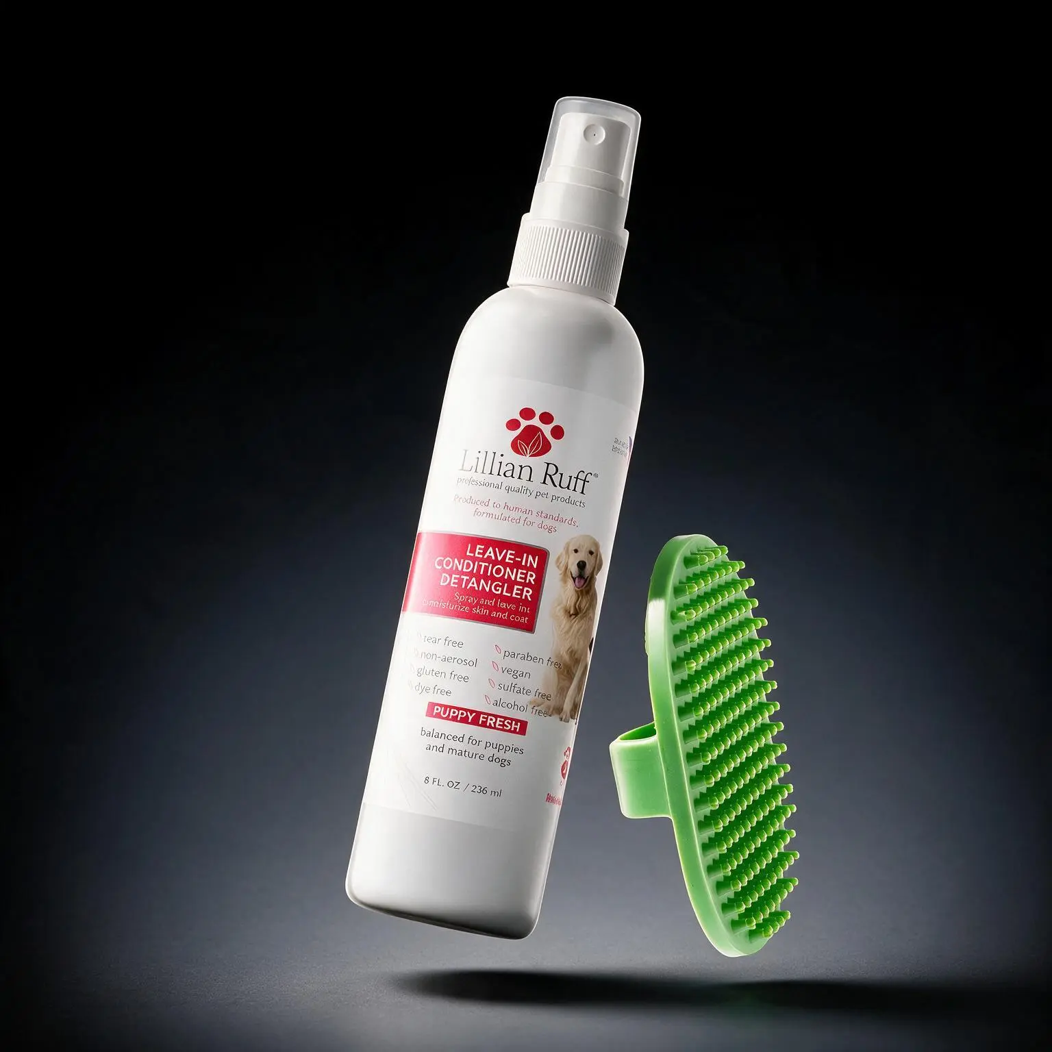Leave-in Conditioner & Detangler 8oz With Bath Brush