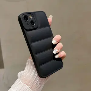 Fashionable 3D Down Feather Shape Anti-Drop Shockproof Phone Case Cover, Fits Apple iPhone 16/15 Pro Max/15 Plus/15 Pro/14 Pro, Perfect Christmas Gift