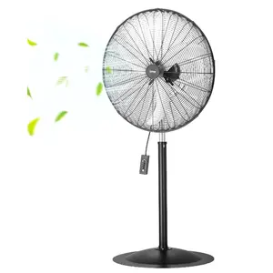 VEVOR Industrial Pedestal Fan, 30 Inch 85-Degree Oscillating Fan, Height Adjustable Standing Fans with 3 Adjustable Speeds, High Power Fans for Warehouse, Garage, Commercial, Black