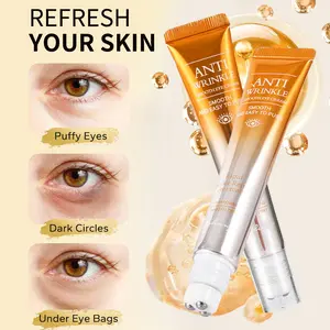 Anti-Wrinkle Rollerball Eye Cream, Eye Repair Cream, Moisturizing Glycerine & Hyaluronic Acid, Fine Texture, Suitable for All Skin Types, Men & Women