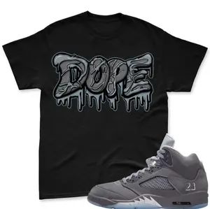 Grey 5s Match Tee, Wolf Grey 5s Shirt, Wolf Grey Sneaker Inspired Shirt, Unisex Streetwear Graphic Tee