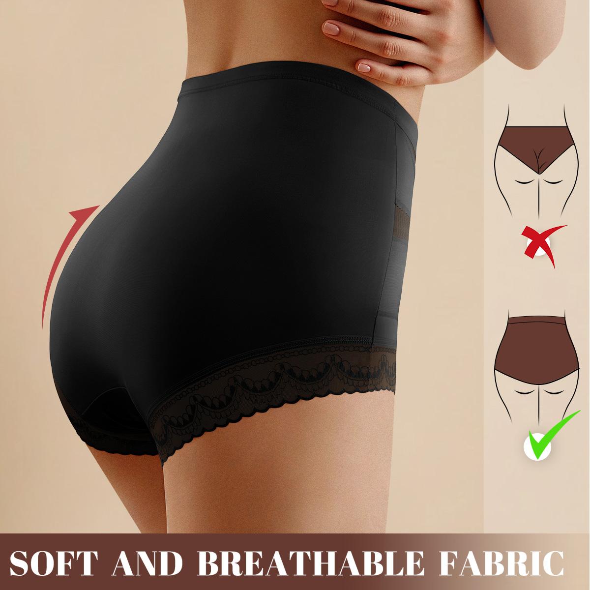 Morelect 5/8 Pack Women‘s High Waist Panties, Cross-Front Design & Side Lace Briefs, Lightweight Breathable Everyday Underwear, All Season Comfort Undies