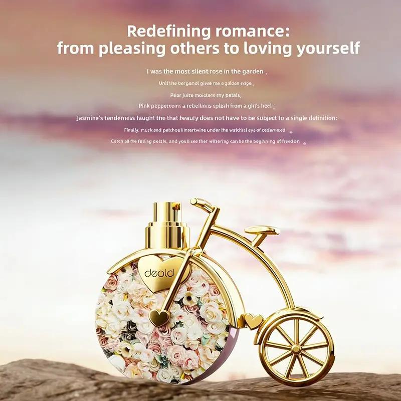 Deold Women’s Perfume with Bicycle Design –25ml Long-Lasting Classic Scent, Refreshing Light Fragrance, Unique Ornament for Home, Car & Gift Giving