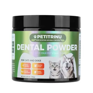 Dog & Cat Dental Care Powder, Natural Ingredients with Probiotics, Freshen Bad Breath & Prevent Tartar, for Pet Oral Health, No Brushing Needed