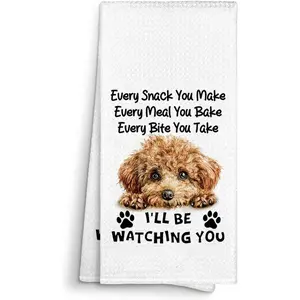 Goldendoodle Gifts Kitchen Towels Decorative 16x24, Funny  Dish Towels Cloths Dishcloths  Towel Gifts for  Lovers, I'll Be Watching You Bathroom Kitchen Hand Towel Decor