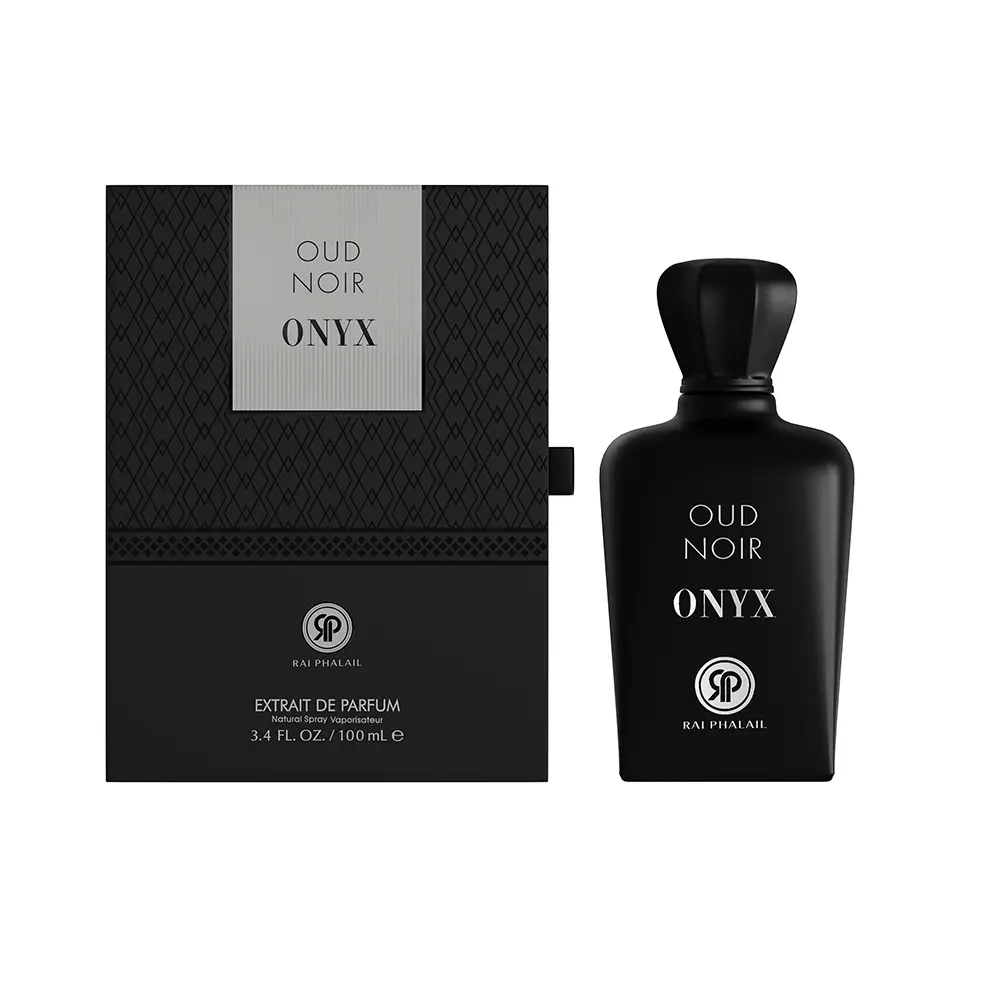 Oud Noir Onyx Extrait de Parfum for Men, 3.4 oz (100 ml) – Luxury Long Lasting Woody Spicy Fragrance with Bergamot, Lavender & Amberwood