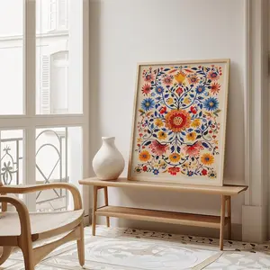 Mexican Floral Prints, Wall Art, Vintage Mexico, Vintage Botanical Posters Aesthetic Flowers Tropical Latin, Home Decor Folk Art