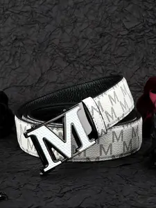 Men's Business Fashion Letter Design Belt, Casual Alphabet Print Waistband for Jeans Trousers, Trendy All-match & Exquisite Belt for Birthday Gift, Casual Dress Belt