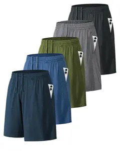 Men’s Athletic Shorts with Pockets  Elastic Waistband  Quick Dry Activewear