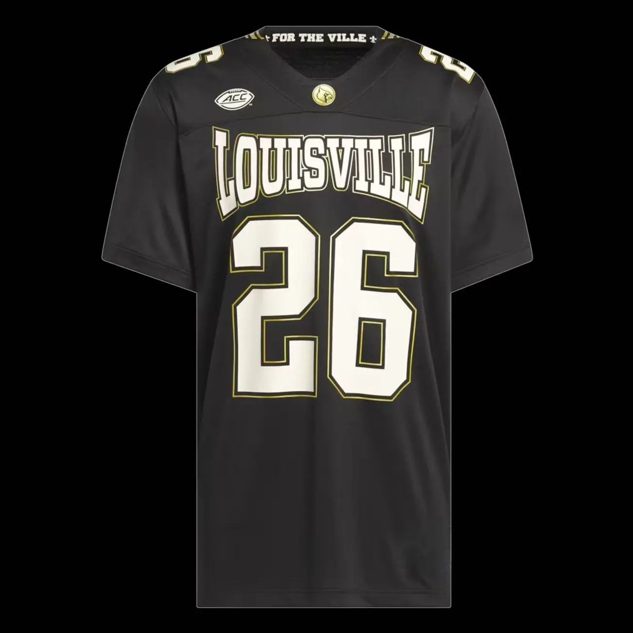 Unisex Football College #26 Louisville Cardinals For the Ville Premier Strategy Jersey - Black