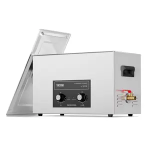 VEVOR 30L Ultrasonic Cleaner with Heater Timer & Basket, Professional Digital Sonic Cavitation Machine, 360W Cleaning Machine for Lab Tools, Metal Parts, Carburetor, Brass, Auto Parts, Engine Parts