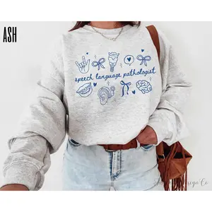 Speech Therapy T-Shirt Or Sweatshirt ,  SLP shirt , Speech Language Therapist tshirt ,  Speech Language Pathology Sweatshirt Cotton Fabric