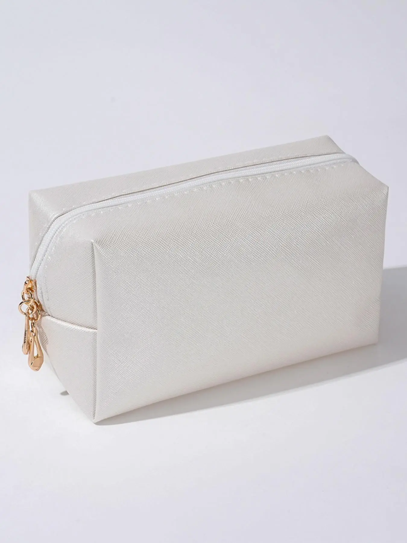 Solid Color Makeup Toiletry Travel Bag, Waterproof PU Leather Toiletry Storage Bag, Portable Wash Bag Organizer, Large Capacity Cosmetics Bag for Spri